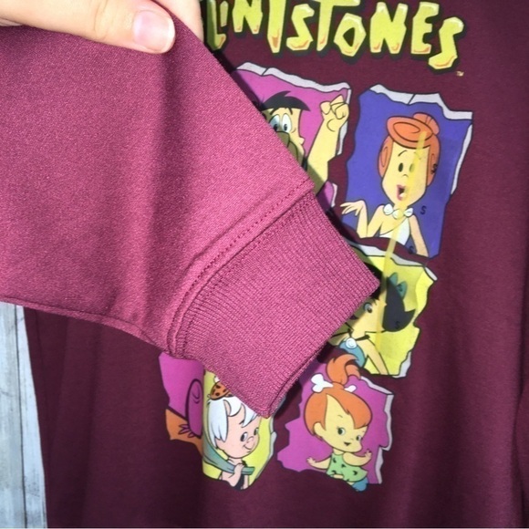 NWT Flintstones Maroon Sweatshirt - Picture 5 of 7